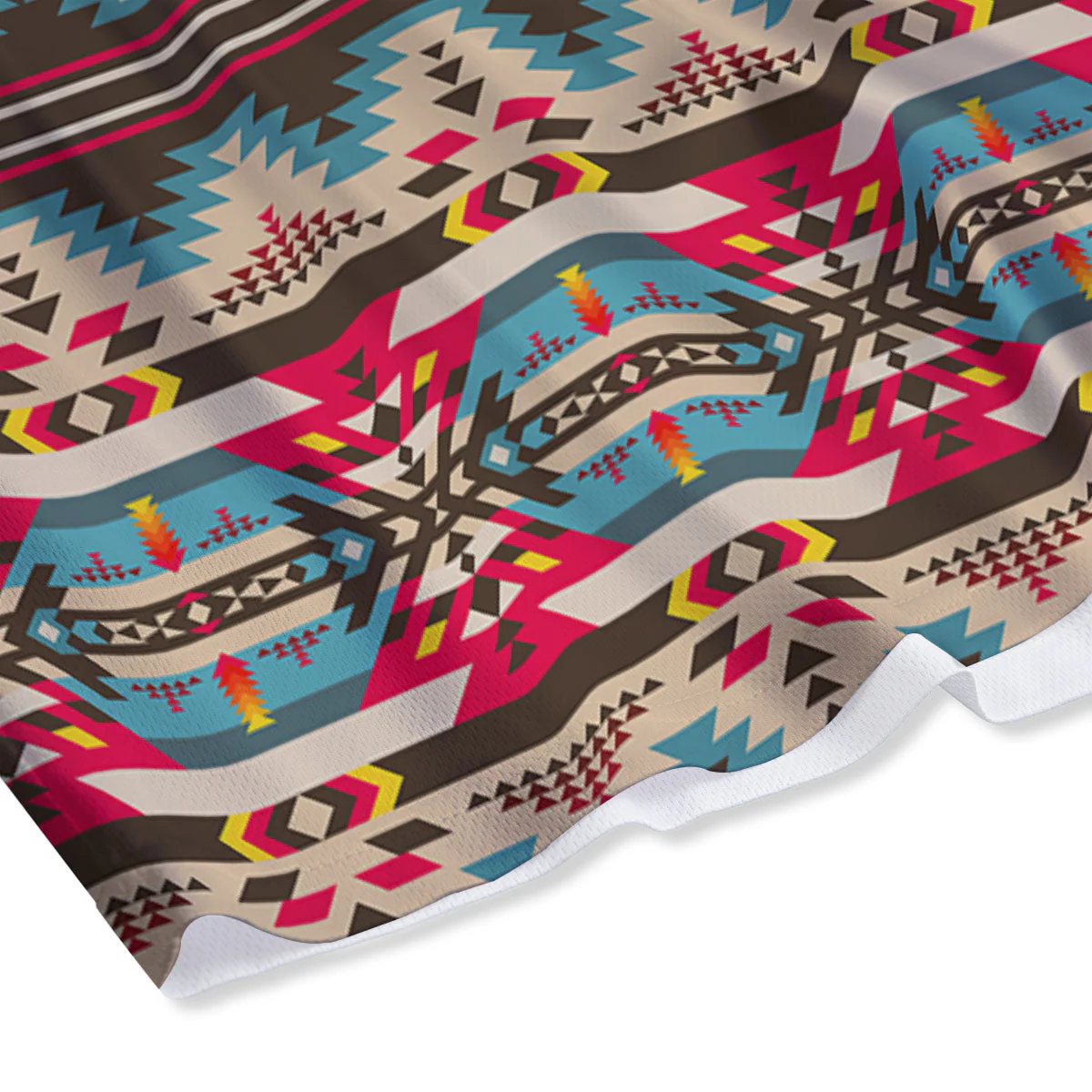 American Native Tribal Print Pattern Mesh Shorts - Image 4