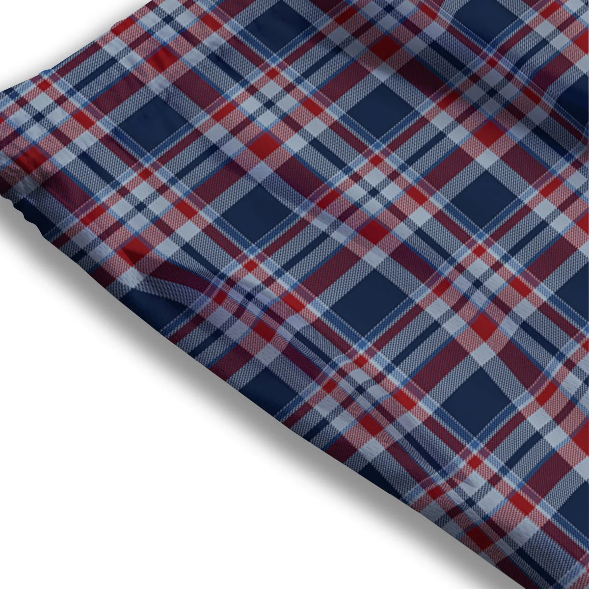 American Plaid Print Pattern Mesh Shorts - Image 3