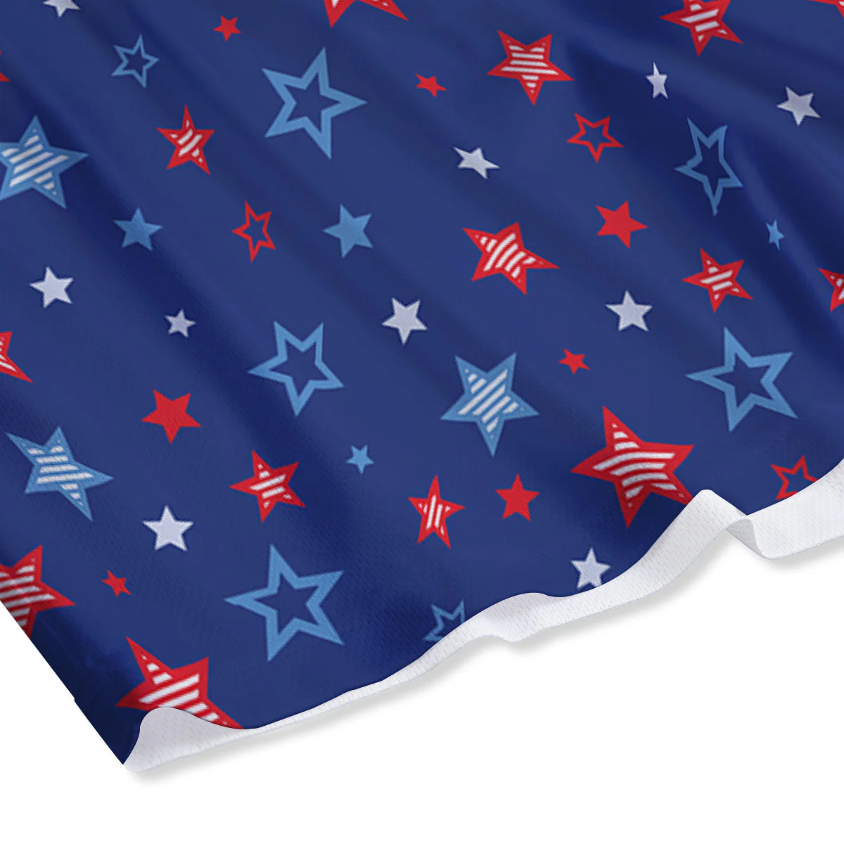 American Star Blue And Red Print Pattern Mesh Shorts - Image 4