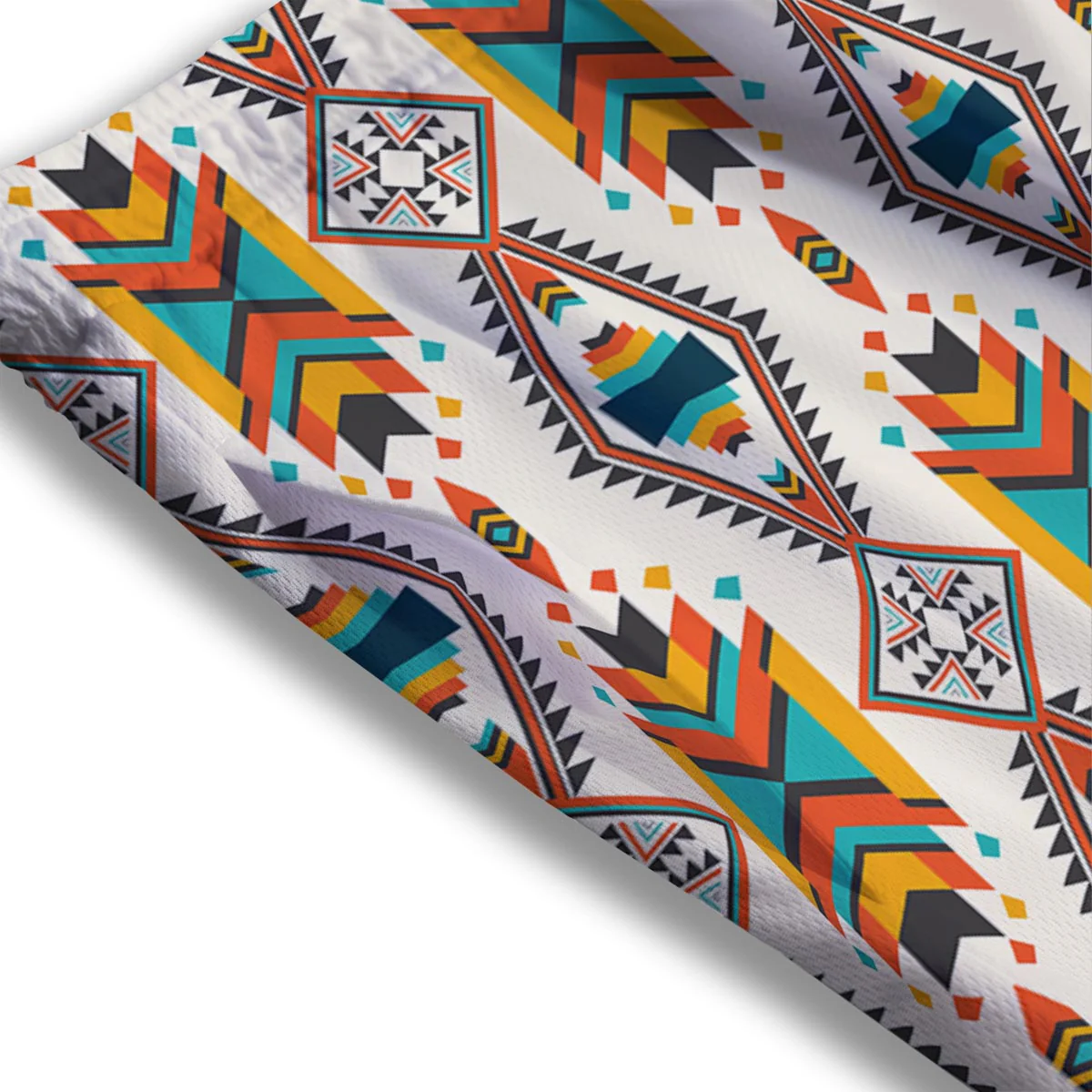 American Tribal Native Print Pattern Mesh Shorts - Image 3