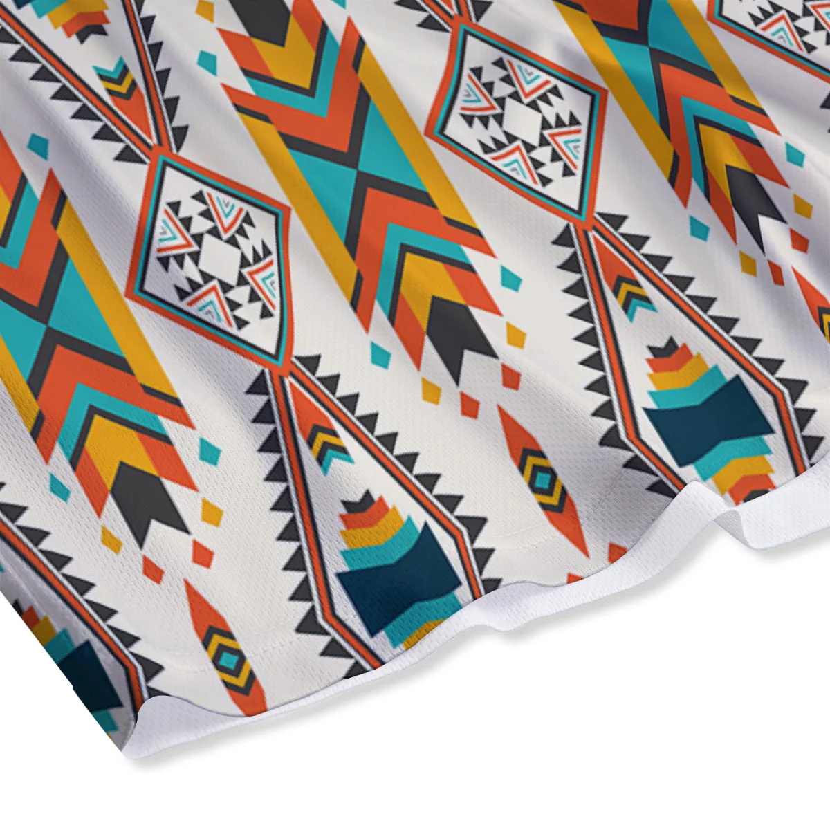 American Tribal Native Print Pattern Mesh Shorts - Image 4