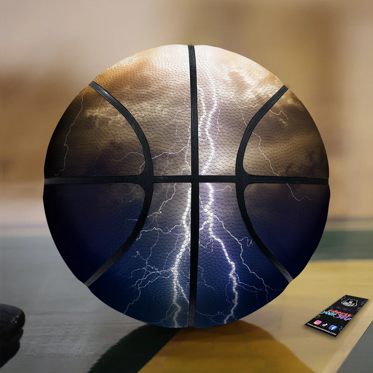Apocalyptic Lightnings Print Basketball