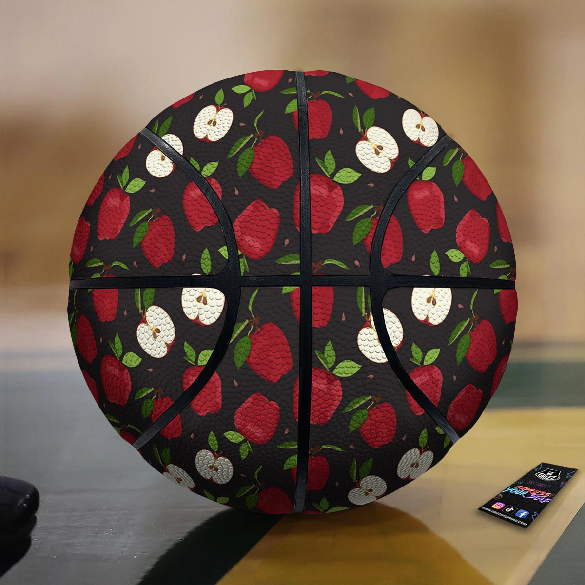 Apple Red Print Pattern Basketball