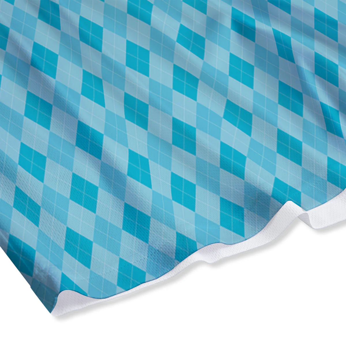 Argyle Classic Blue Print Pattern Mesh Shorts - Image 4