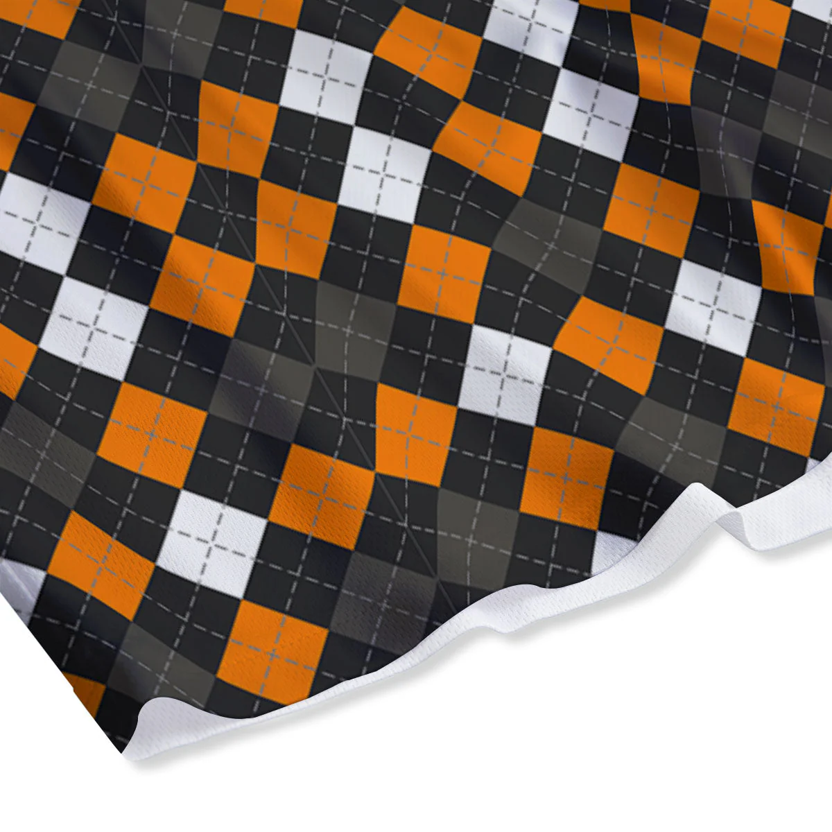 Argyle Halloween Print Pattern Mesh Shorts - Image 4