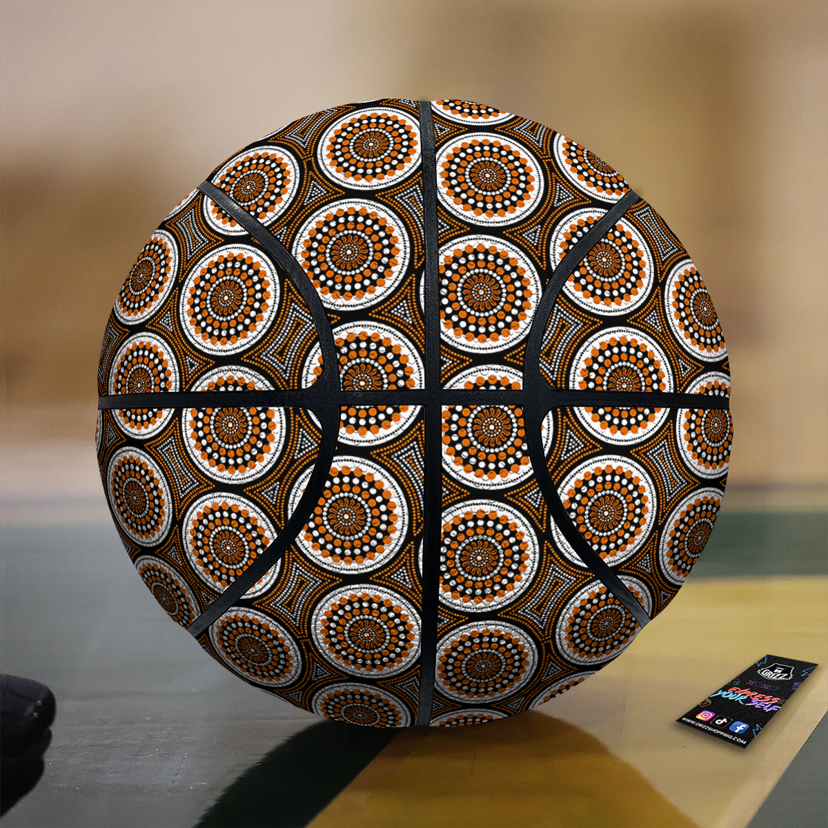 Art Dot Aboriginal Print Pattern Basketball