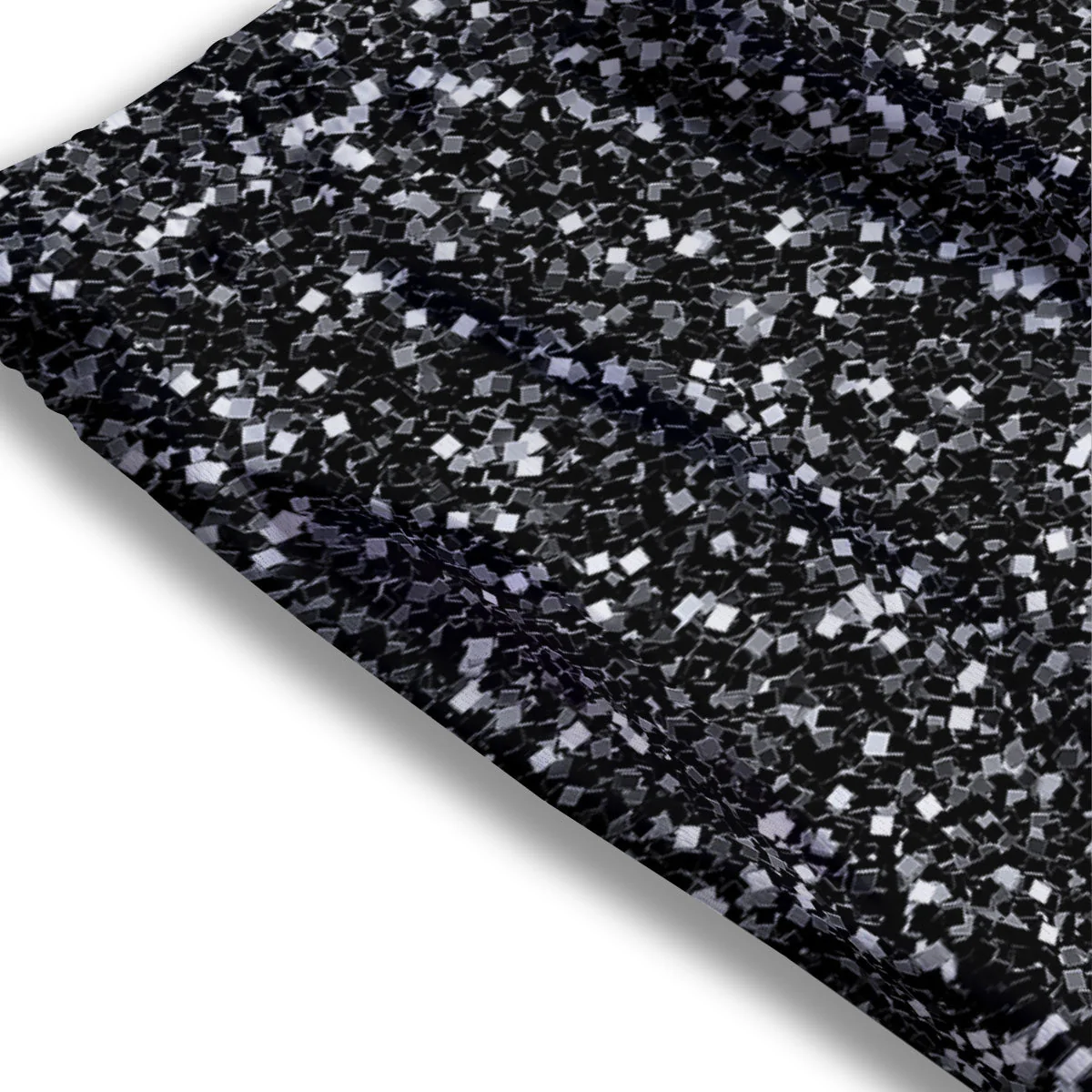Artwork Black Glitter Print Mesh Shorts - Image 3