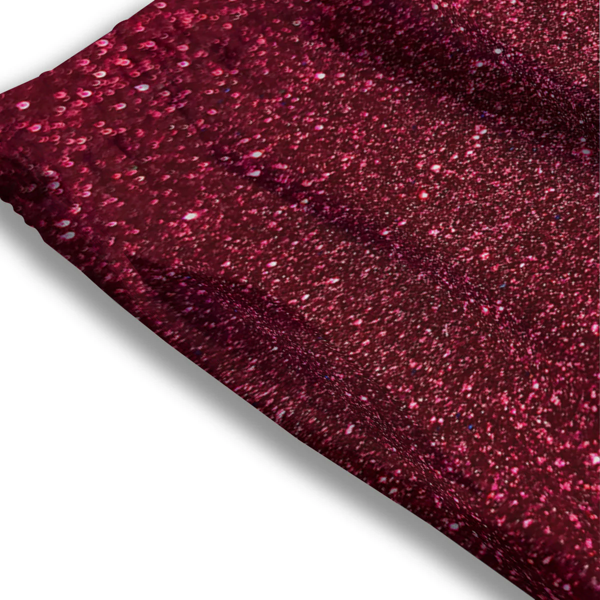 Artwork Burgundy Glitter Print Mesh Shorts - Image 3
