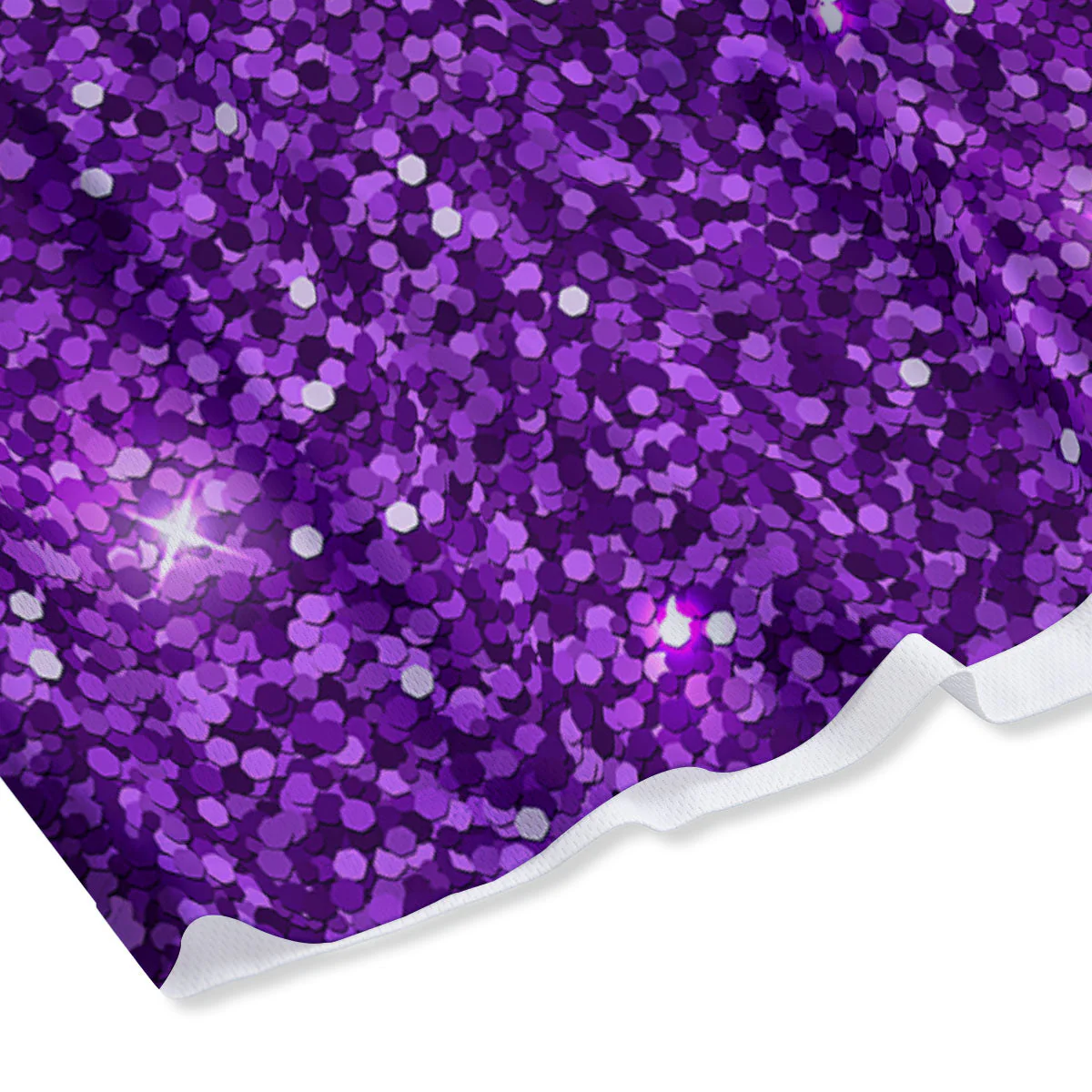 Artwork Glitter Purple Print Mesh Shorts - Image 4