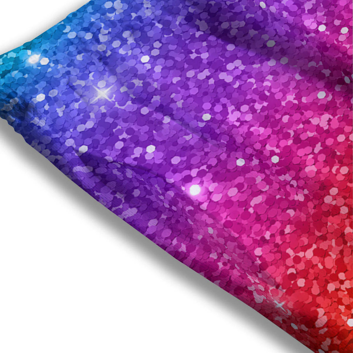 Artwork Rainbow Glitter Print Mesh Shorts - Image 3