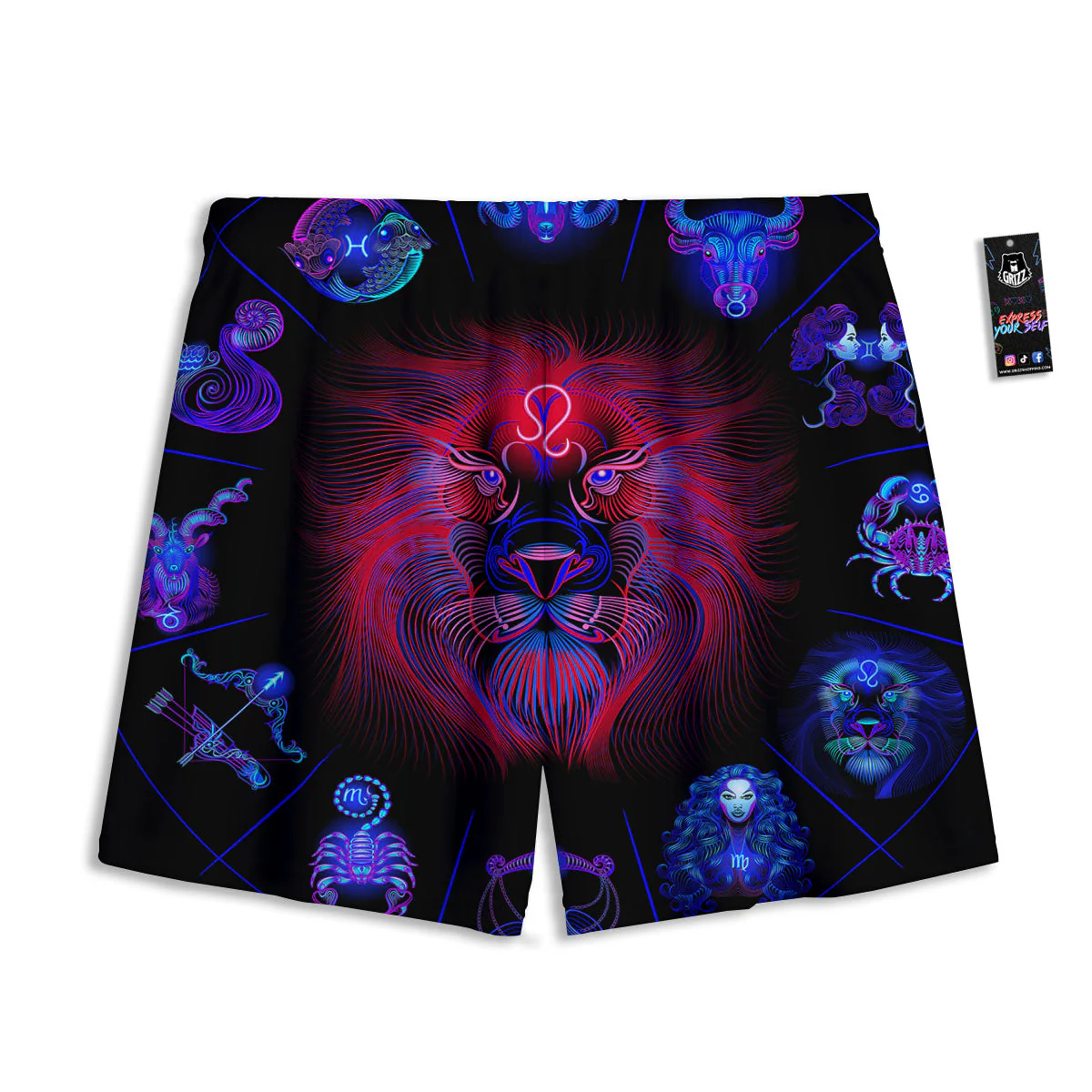 Astrological Leo Signs Leo Print Mesh Shorts - Image 2