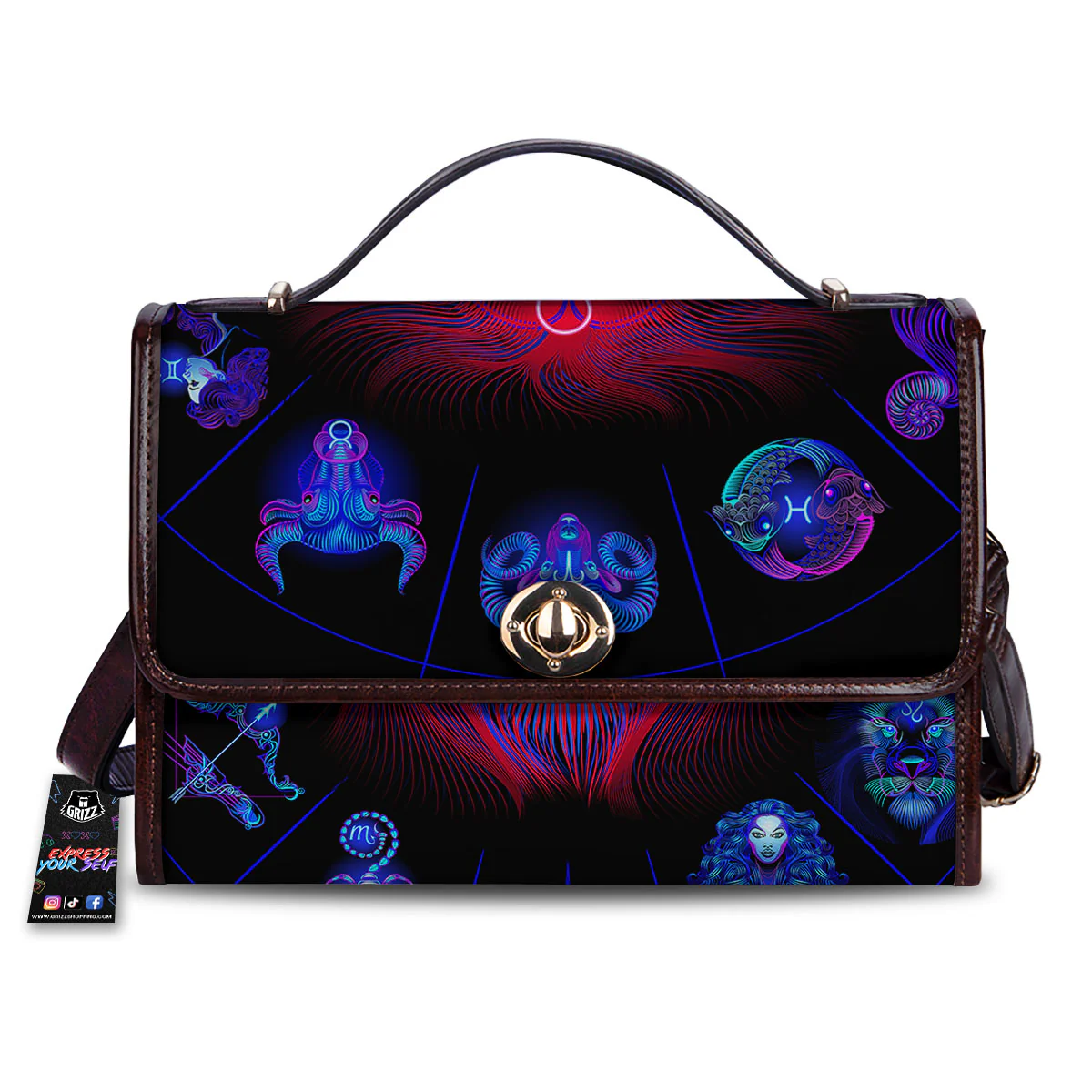 Astrological Leo Signs Leo Print Women's Satchel Bag