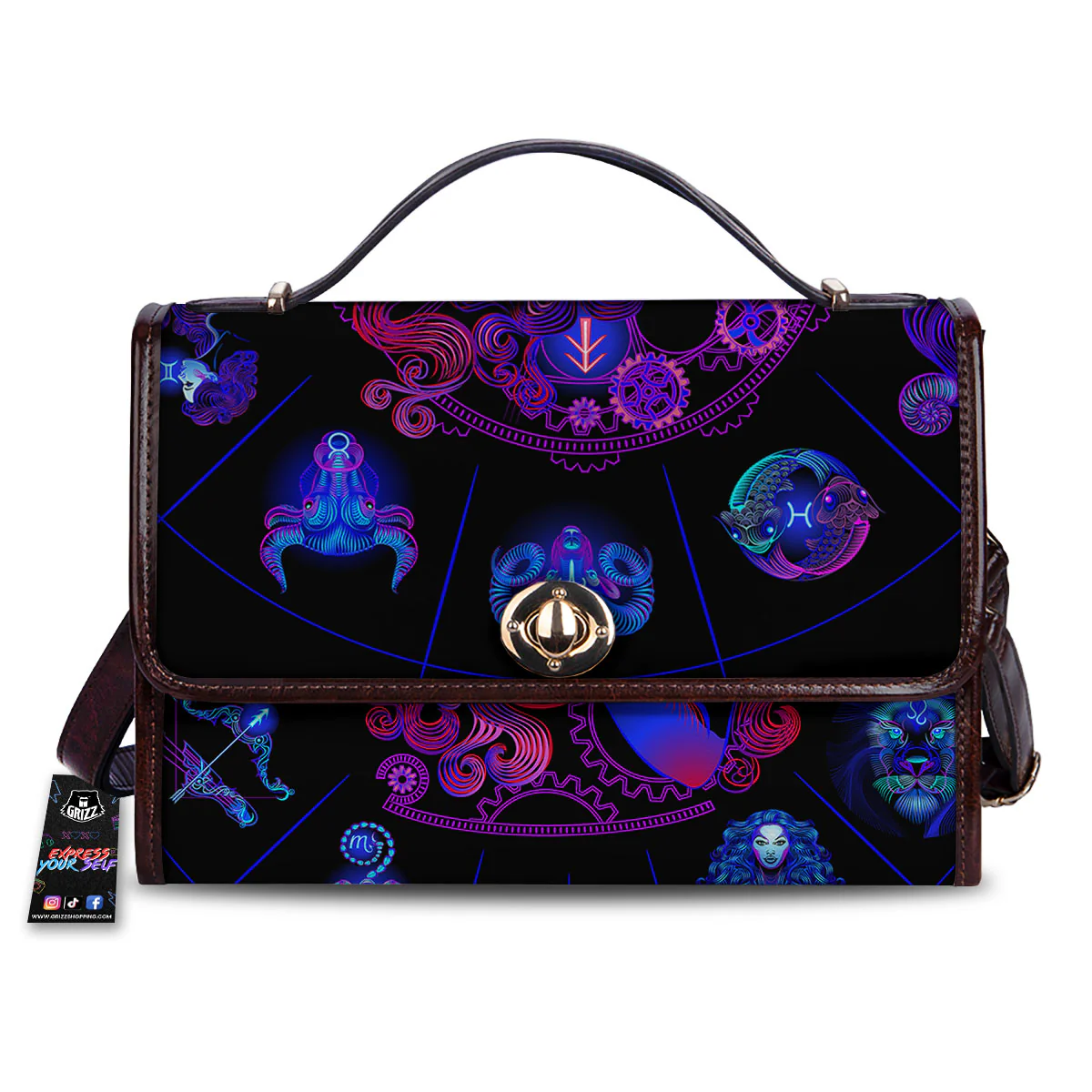 Astrological Signs And Sagittarius Print Women's Satchel Bag