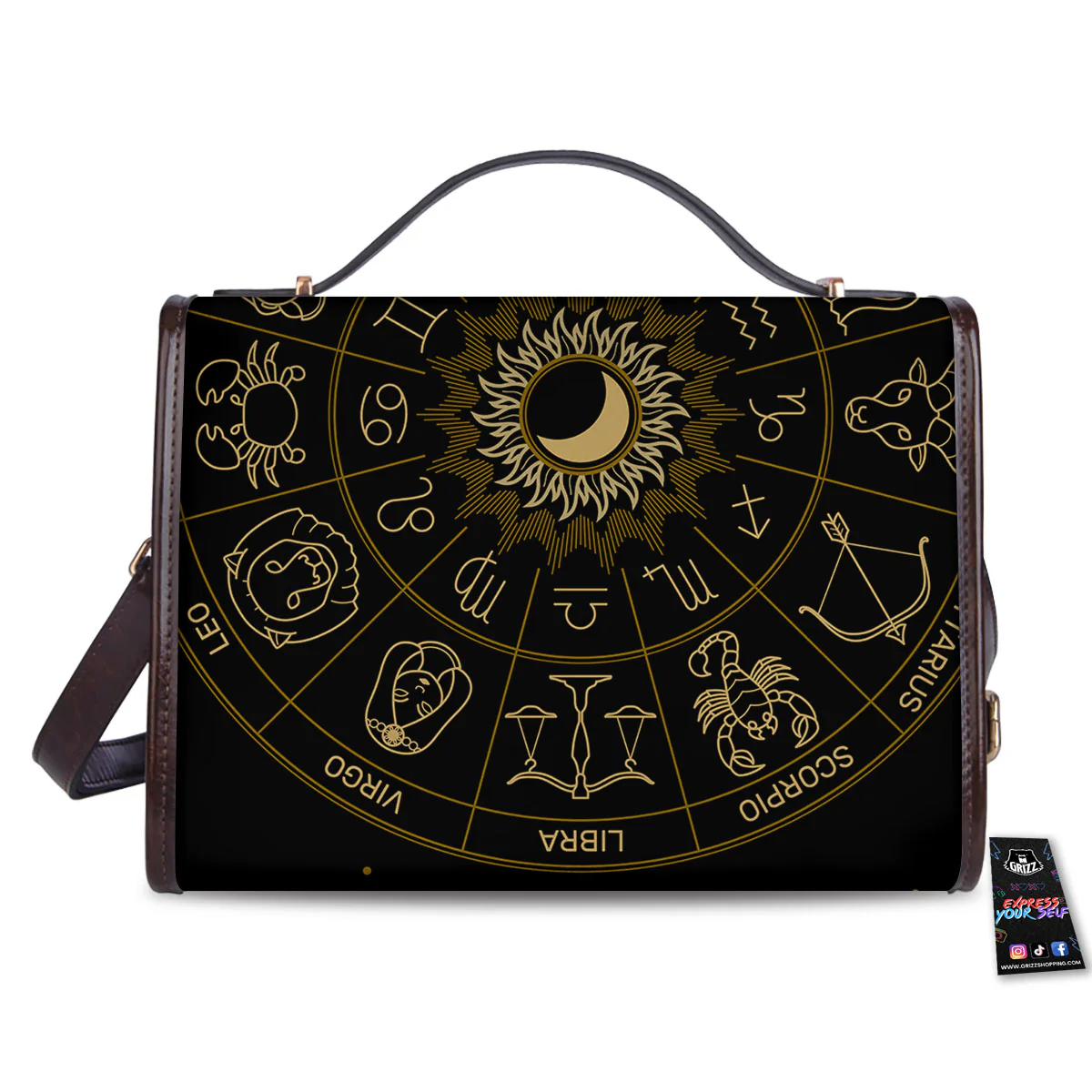 Astrology Zodiac Signs Print Women's Satchel Bag - Image 2