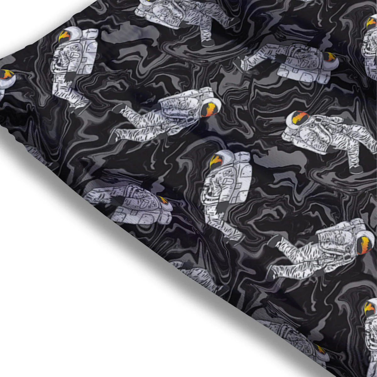 Astronaut Floating In Space Print Mesh Shorts - Image 3