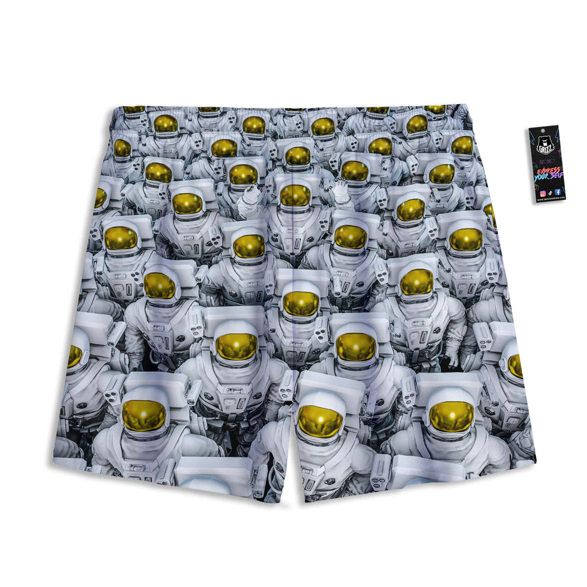 Astronauts Group Print Mesh Shorts - Image 2