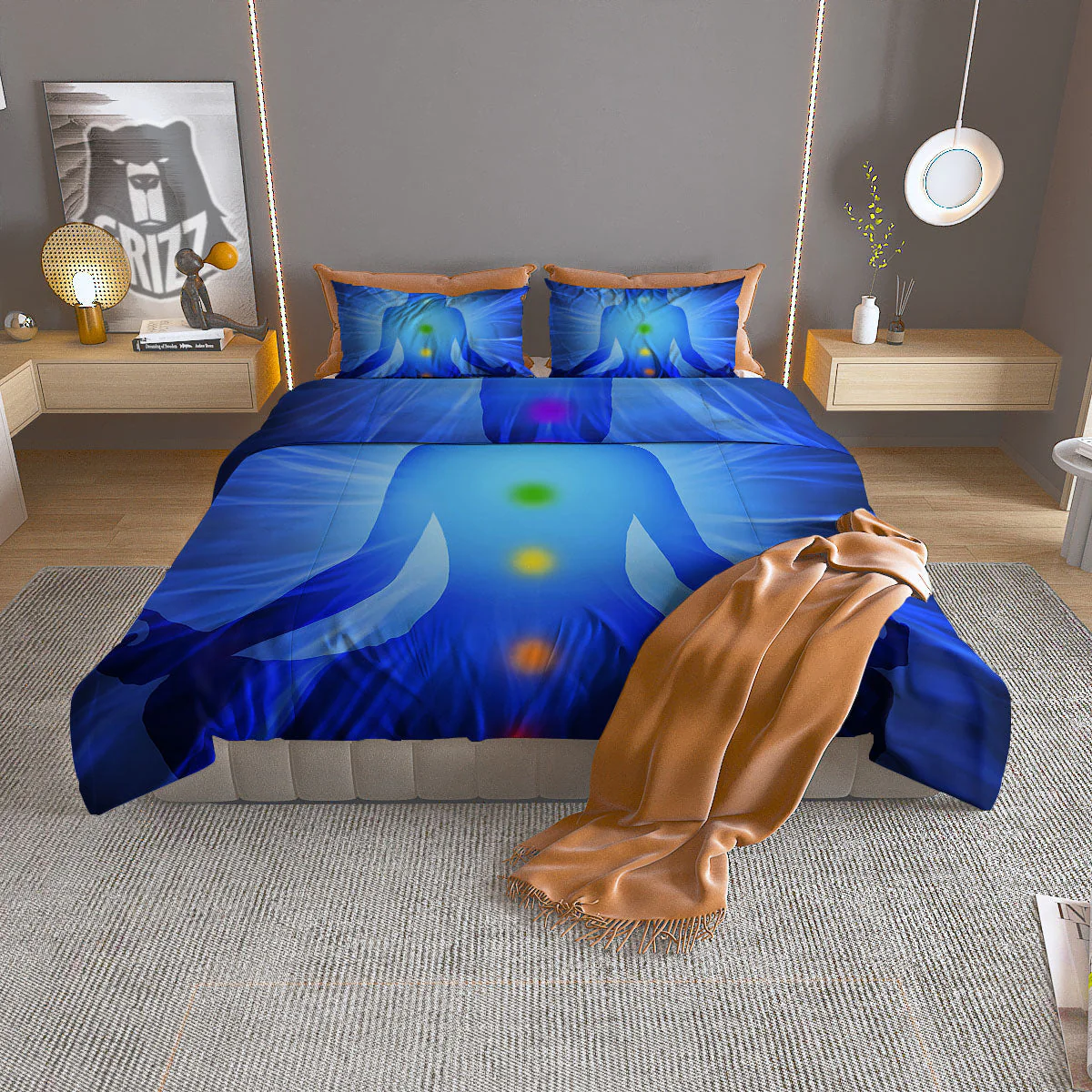 Aura Seven Chakras Print Duvet Cover Bedding Set