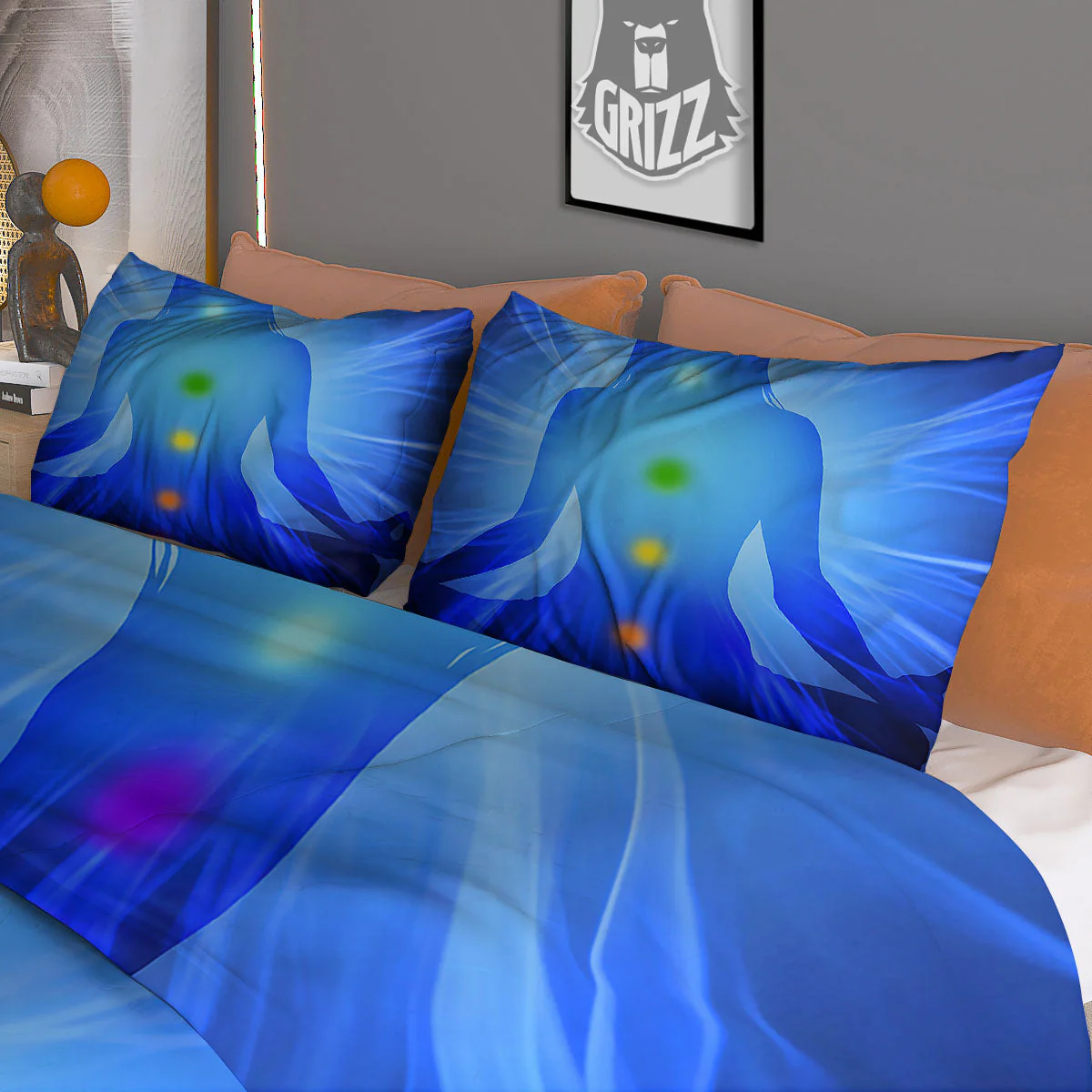 Aura Seven Chakras Print Duvet Cover Bedding Set - Image 3