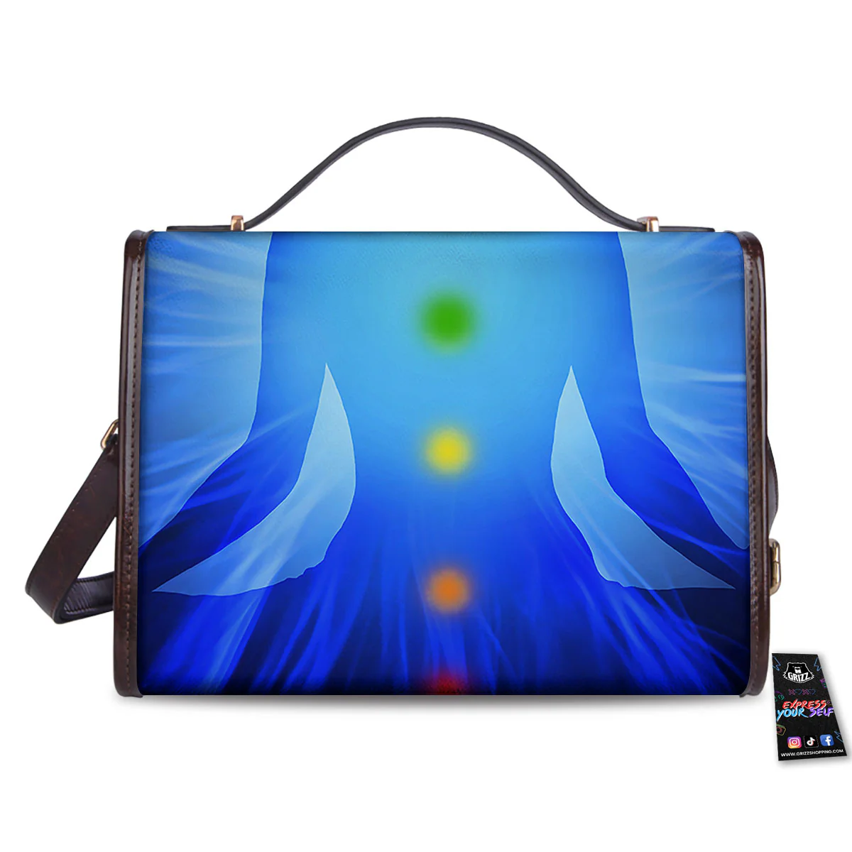 Aura Seven Chakras Print Women's Satchel Bag - Image 2