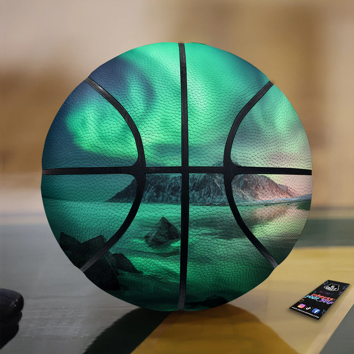 Aurora Northern Lights Print Basketball
