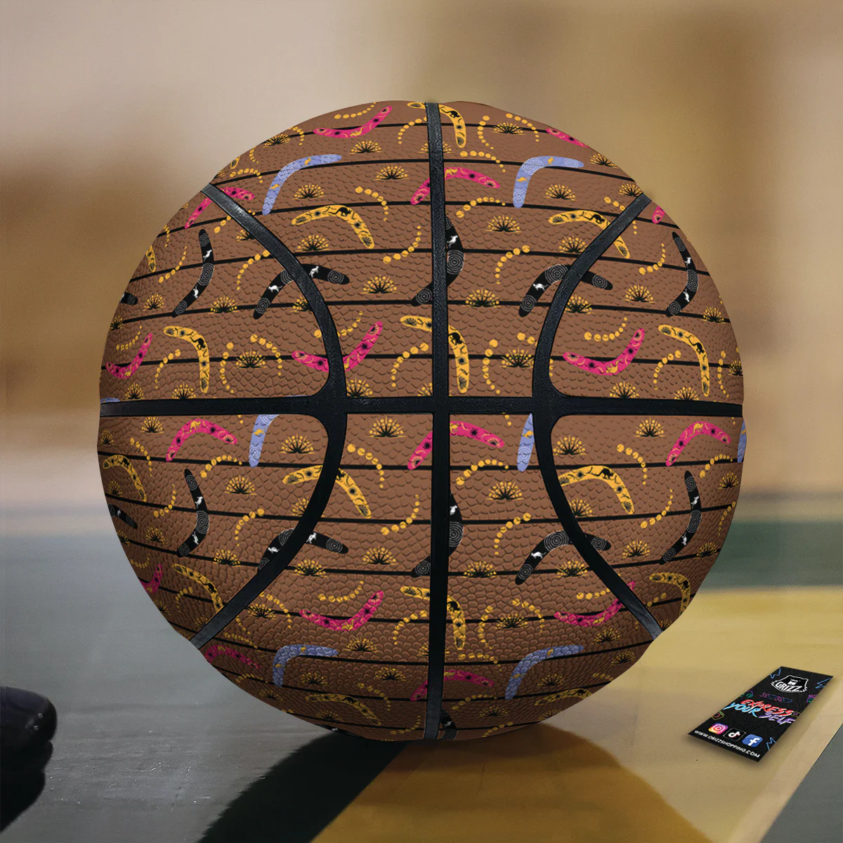 Australian Boomerangs Print Pattern Basketball