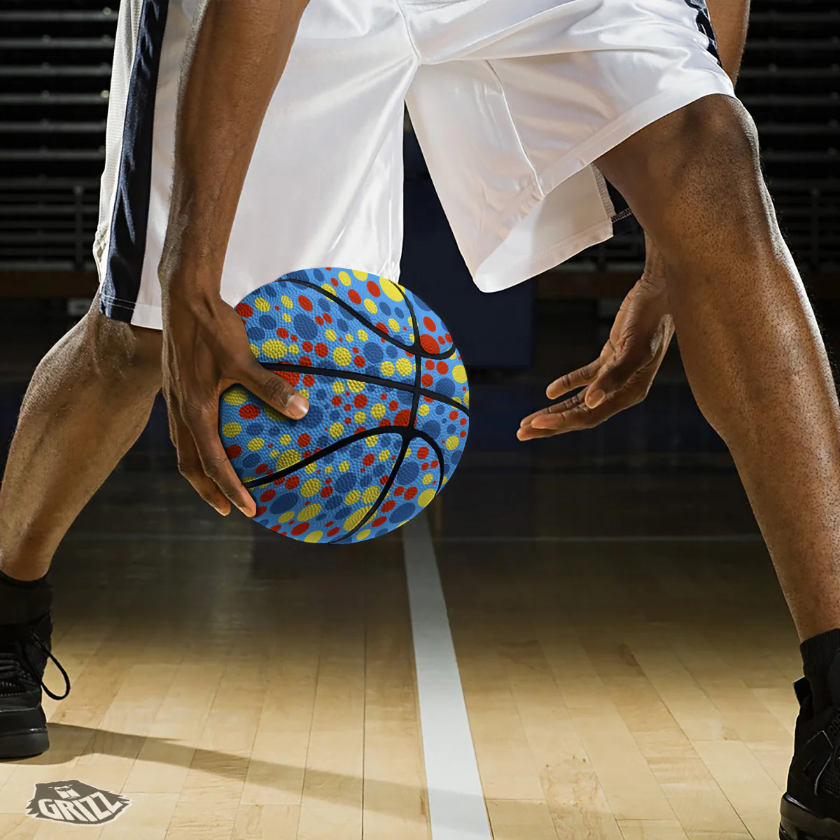 Autism Awareness Dots Color Print Pattern Basketball - Image 3
