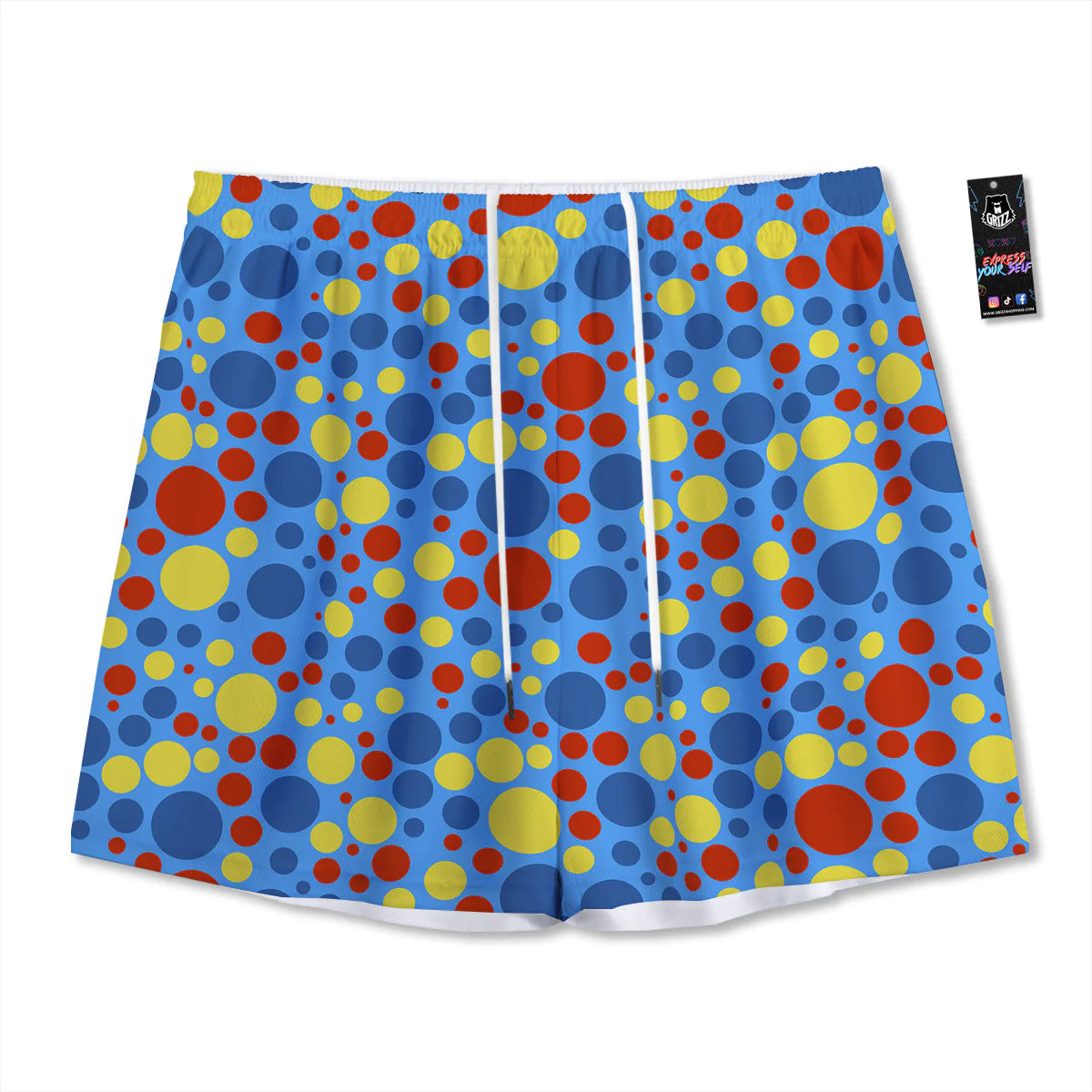 Autism Awareness Dots Color Print Pattern Mesh Shorts