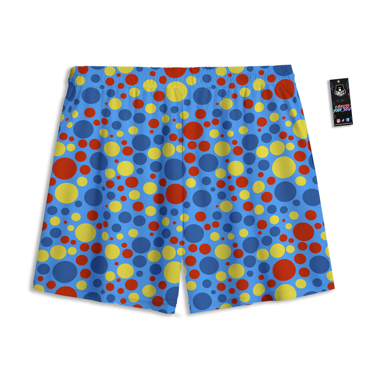 Autism Awareness Dots Color Print Pattern Mesh Shorts - Image 2