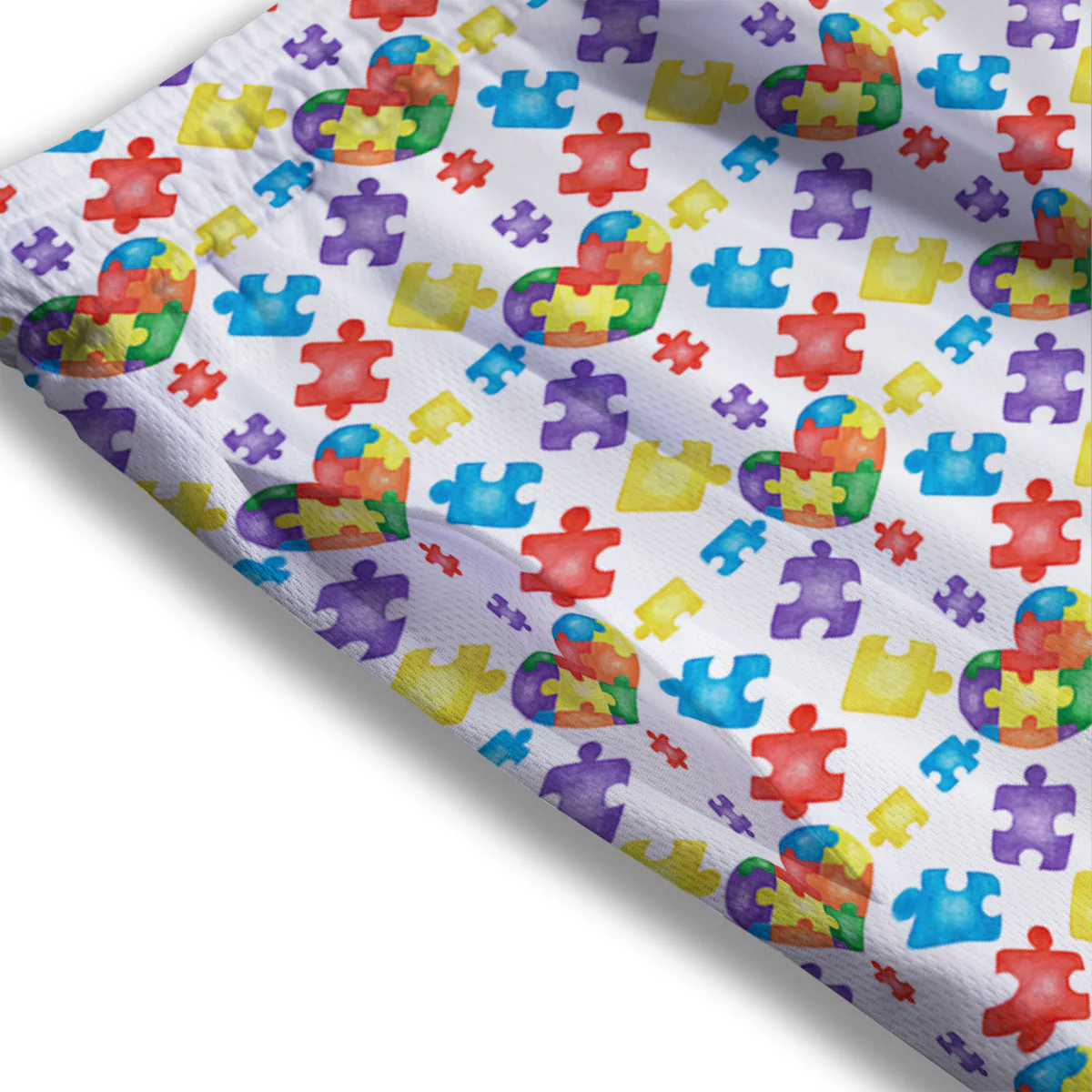 Autism Awareness Print Pattern Mesh Shorts - Image 3