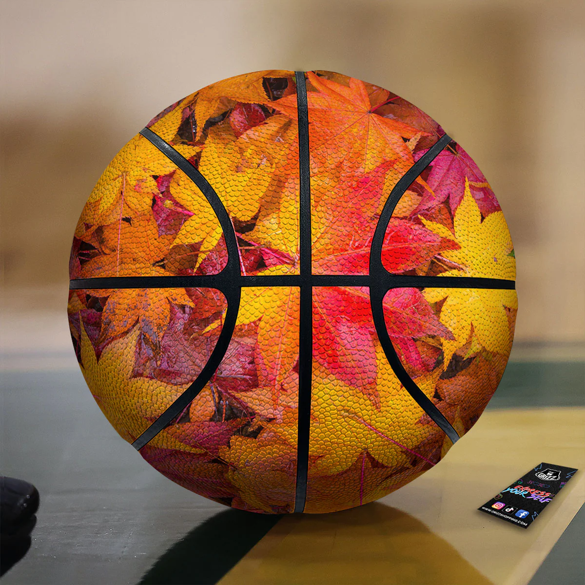 Autumn Leaves Print Basketball