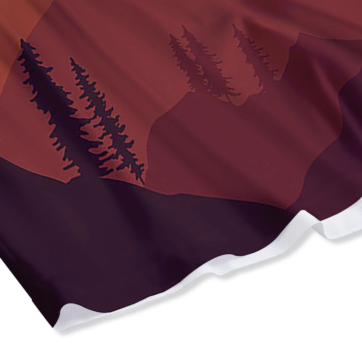 Autumn Mountains Sunset Print Mesh Shorts - Image 4