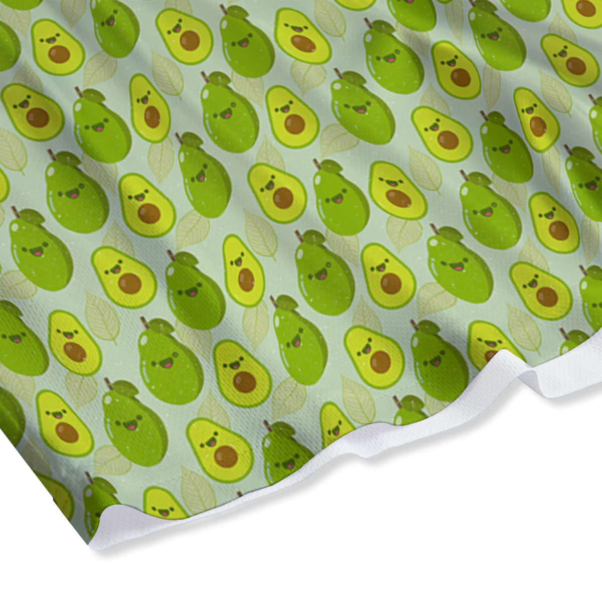 Avocado Cartoon Print Pattern Mesh Shorts - Image 4