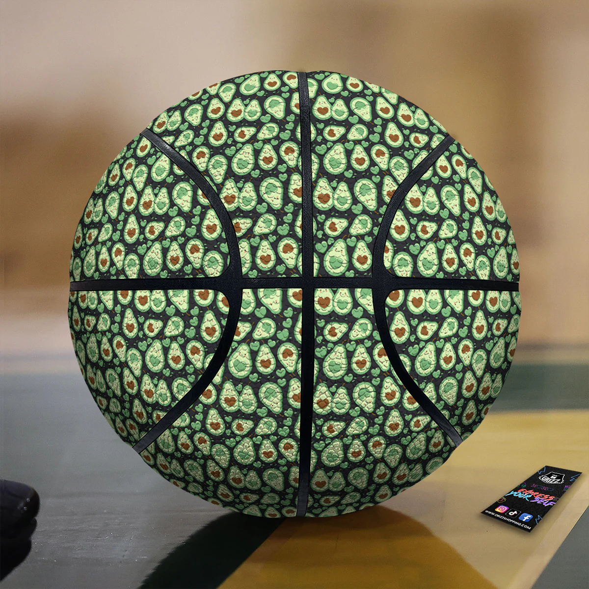 Avocado Cute Print Pattern Basketball