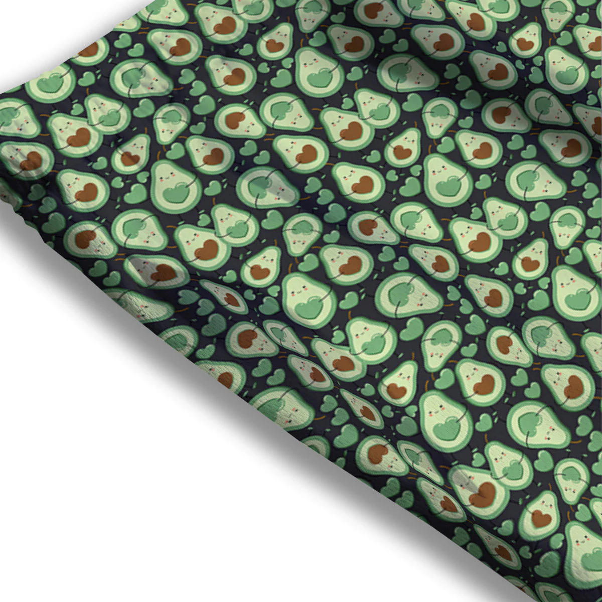 Avocado Cute Print Pattern Mesh Shorts - Image 3