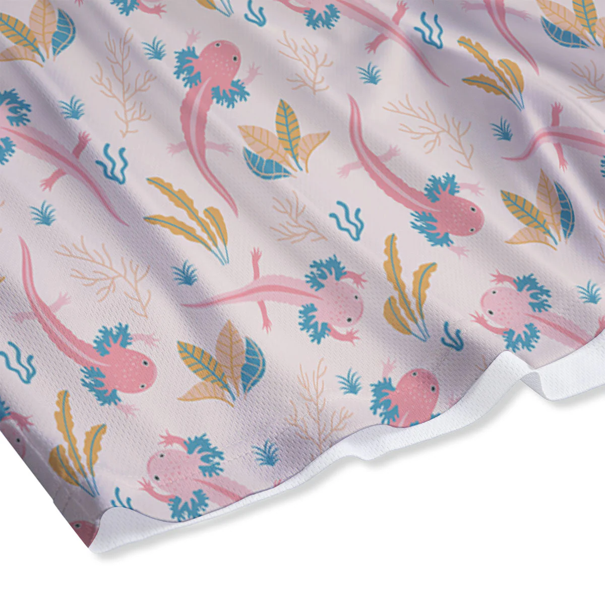 Axolotl Pastel Print Pattern Mesh Shorts - Image 4