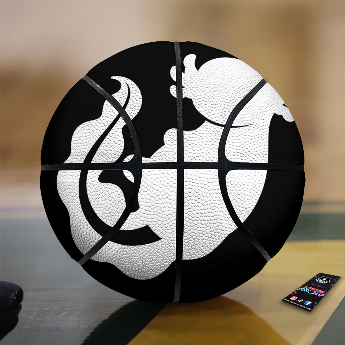 Axolotl White And Black Print Basketball
