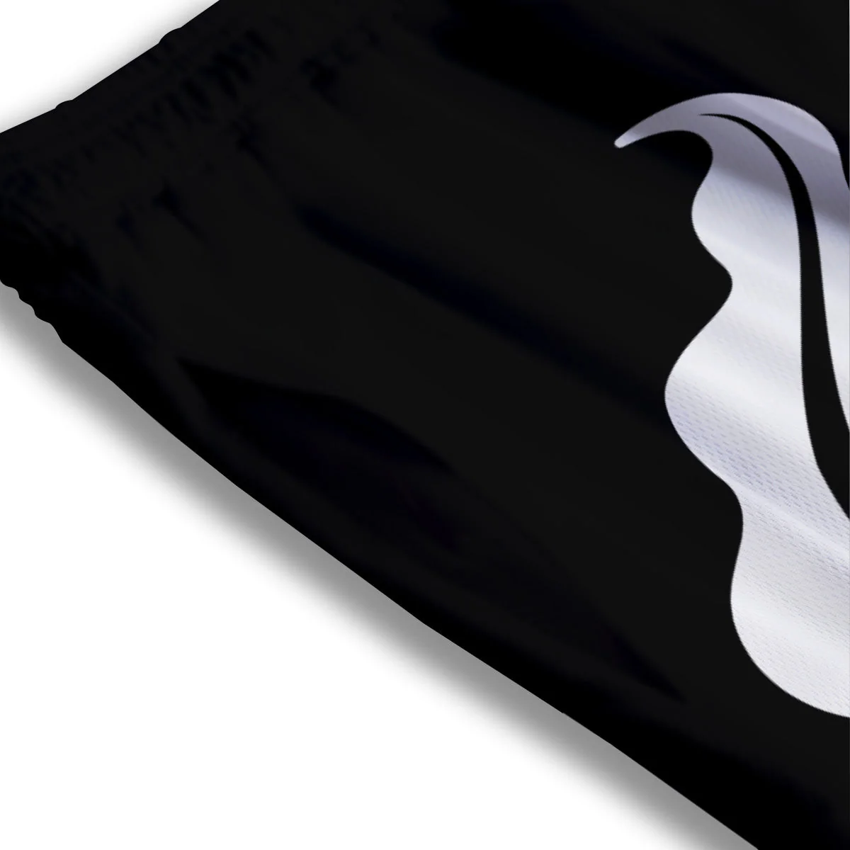 Axolotl White And Black Print Mesh Shorts - Image 3