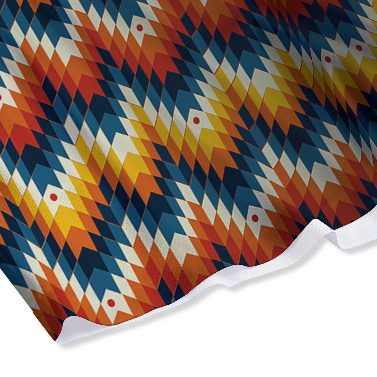 Aztec American Print Pattern Mesh Shorts - Image 4