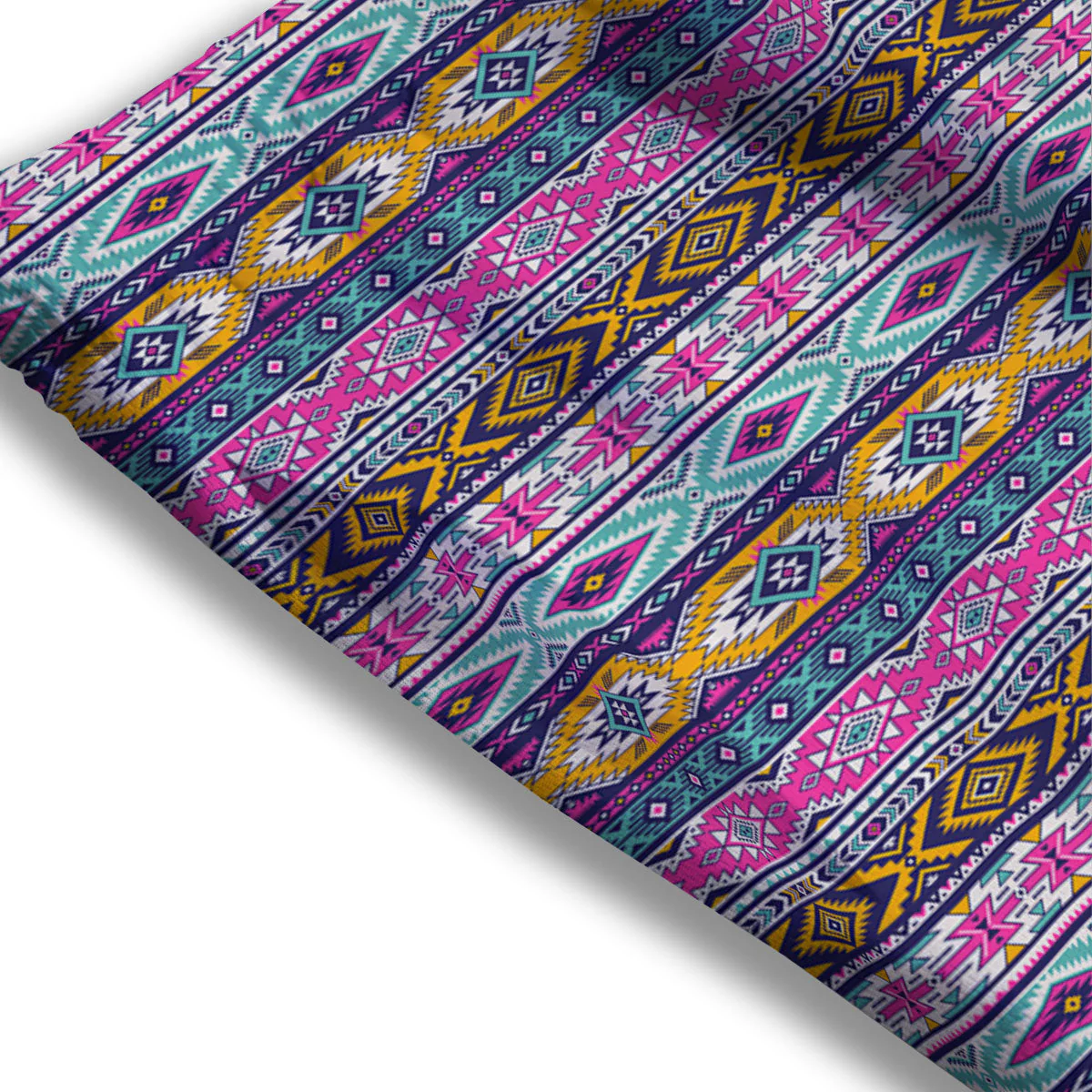 Aztec Bright Colors Print Pattern Mesh Shorts - Image 3