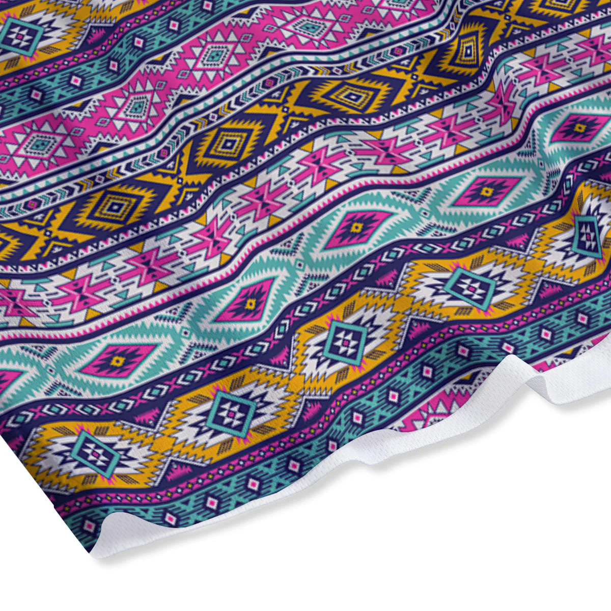 Aztec Bright Colors Print Pattern Mesh Shorts - Image 4