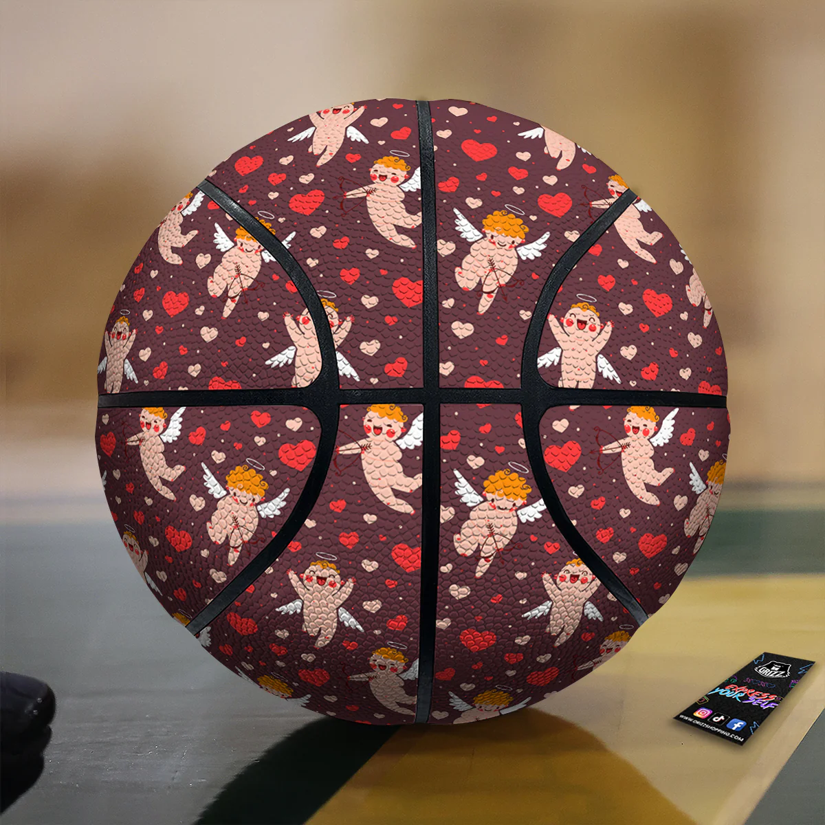 Baby Cupid Print Pattern Basketball