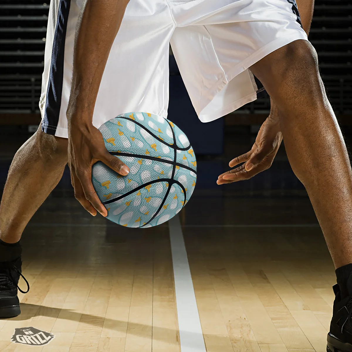 Baby Mike And Bottles Print Pattern Basketball - Image 3