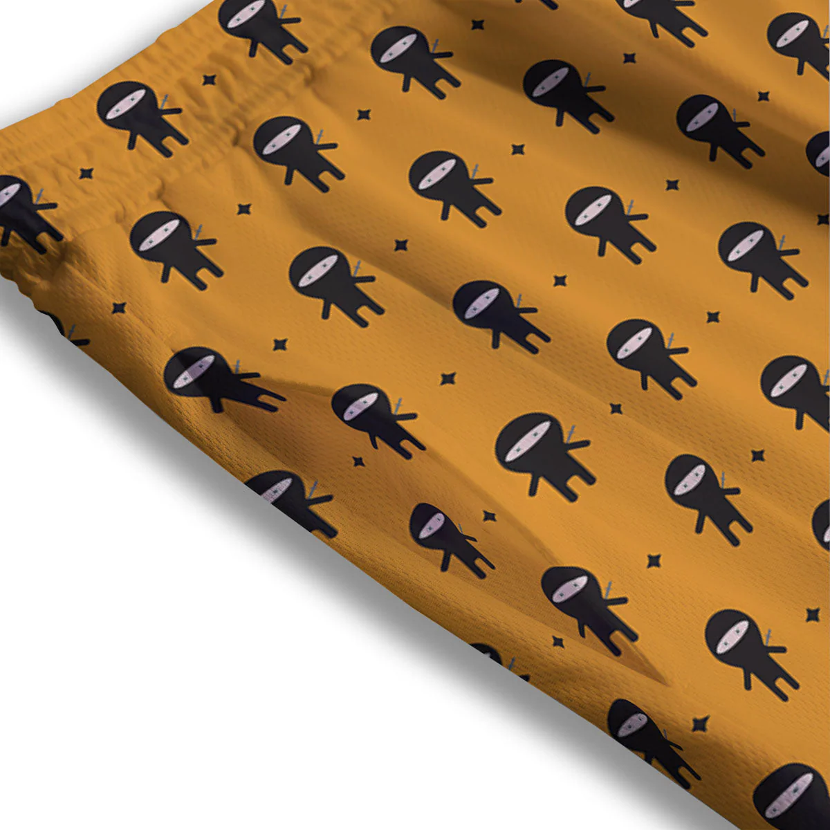 Baby Ninja Print Pattern Mesh Shorts - Image 3