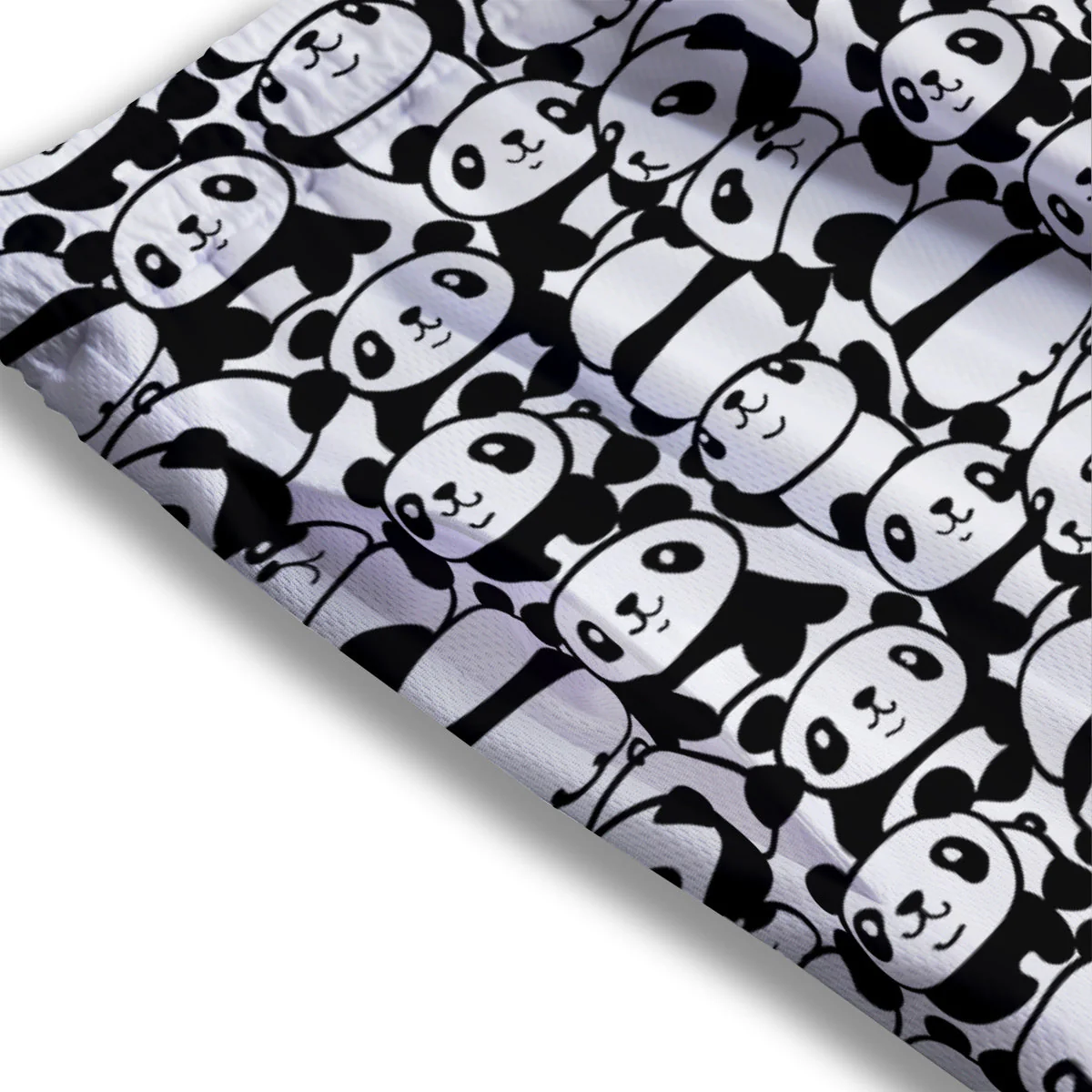 Baby Panda Cute Print Pattern Mesh Shorts - Image 3