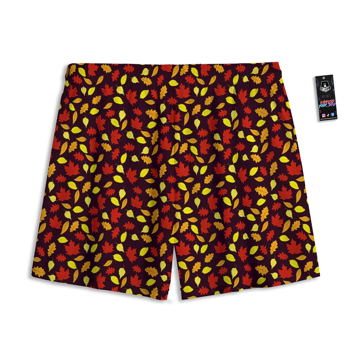 Back And Elm Maple Leave Print Pattern Mesh Shorts - Image 2