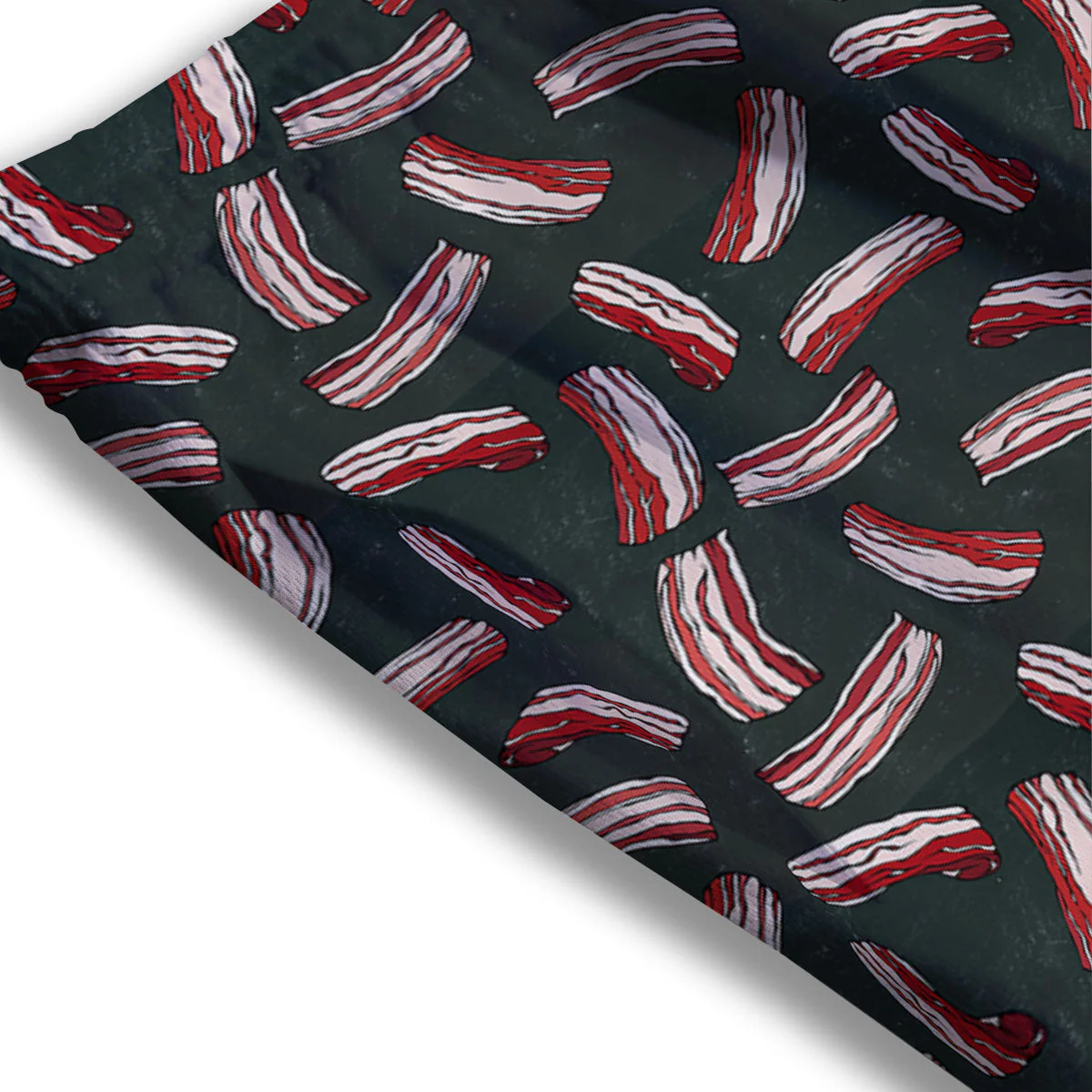Bacon Black Print Pattern Mesh Shorts - Image 3