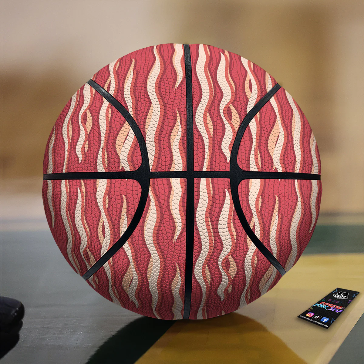 Bacon Texture Print Pattern Basketball
