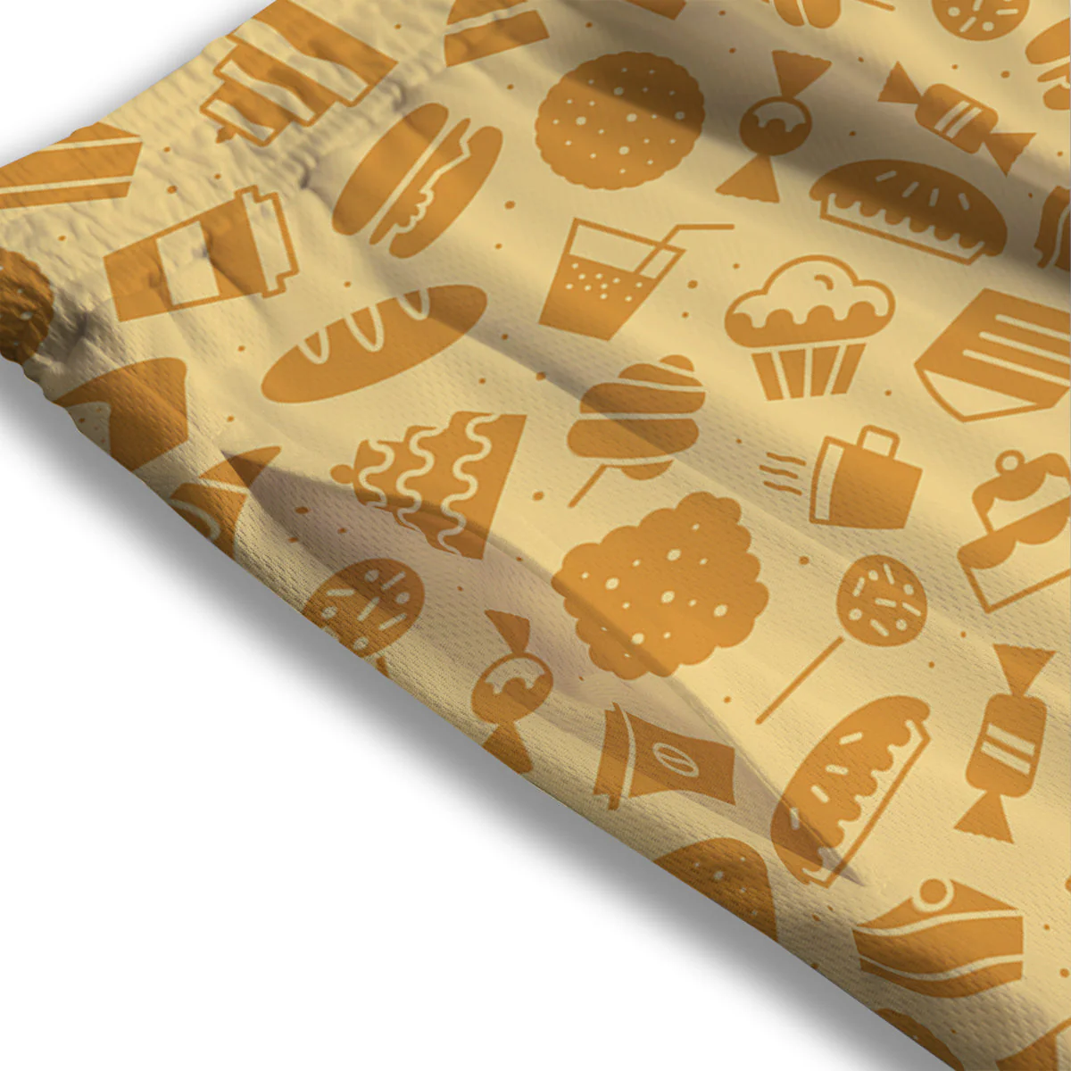 Bakery And Dessert Print Pattern Mesh Shorts - Image 3