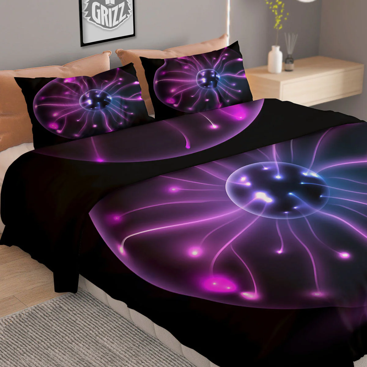 Ball Plasma Print Duvet Cover Bedding Set - Image 2