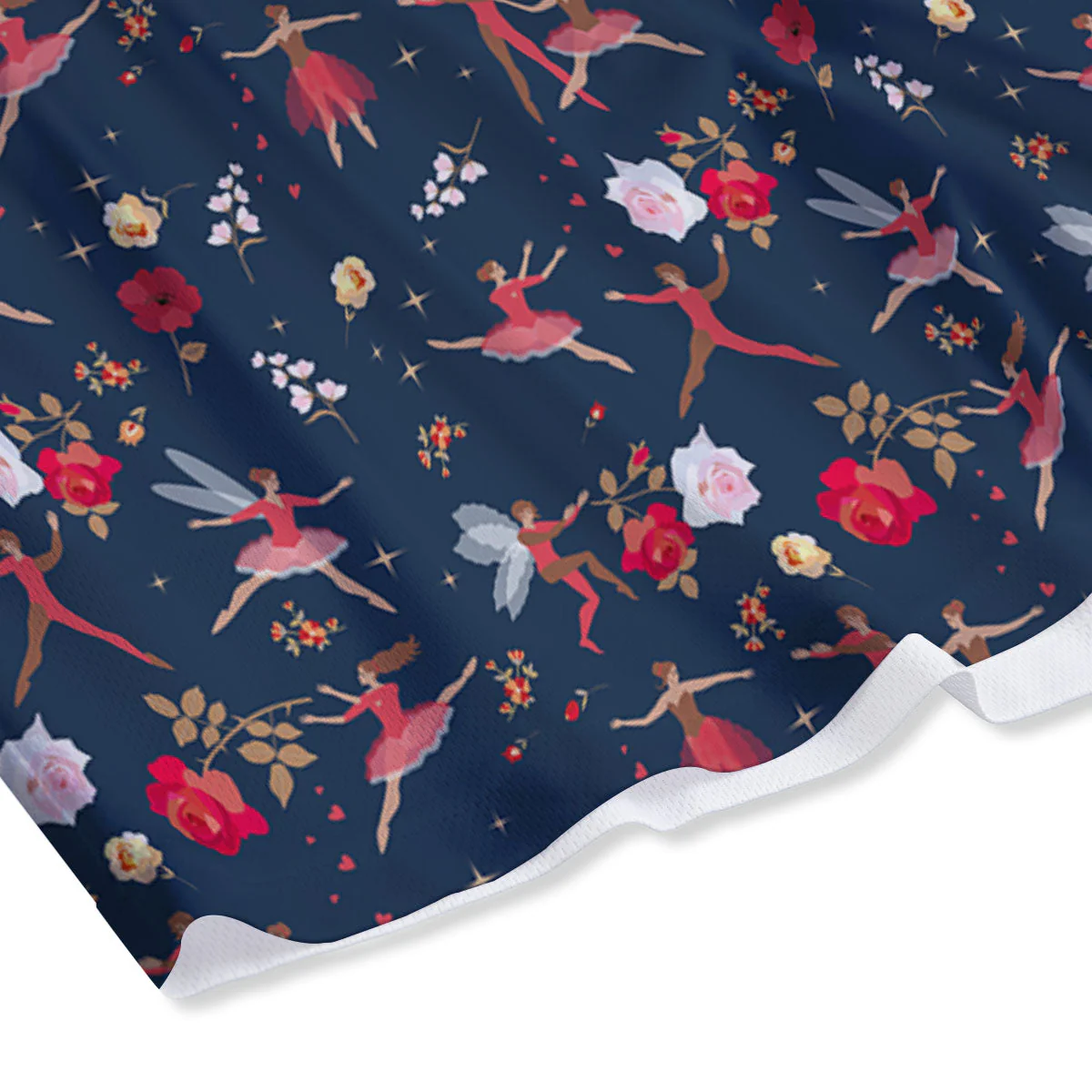 Ballet Floral Print Pattern Mesh Shorts - Image 4